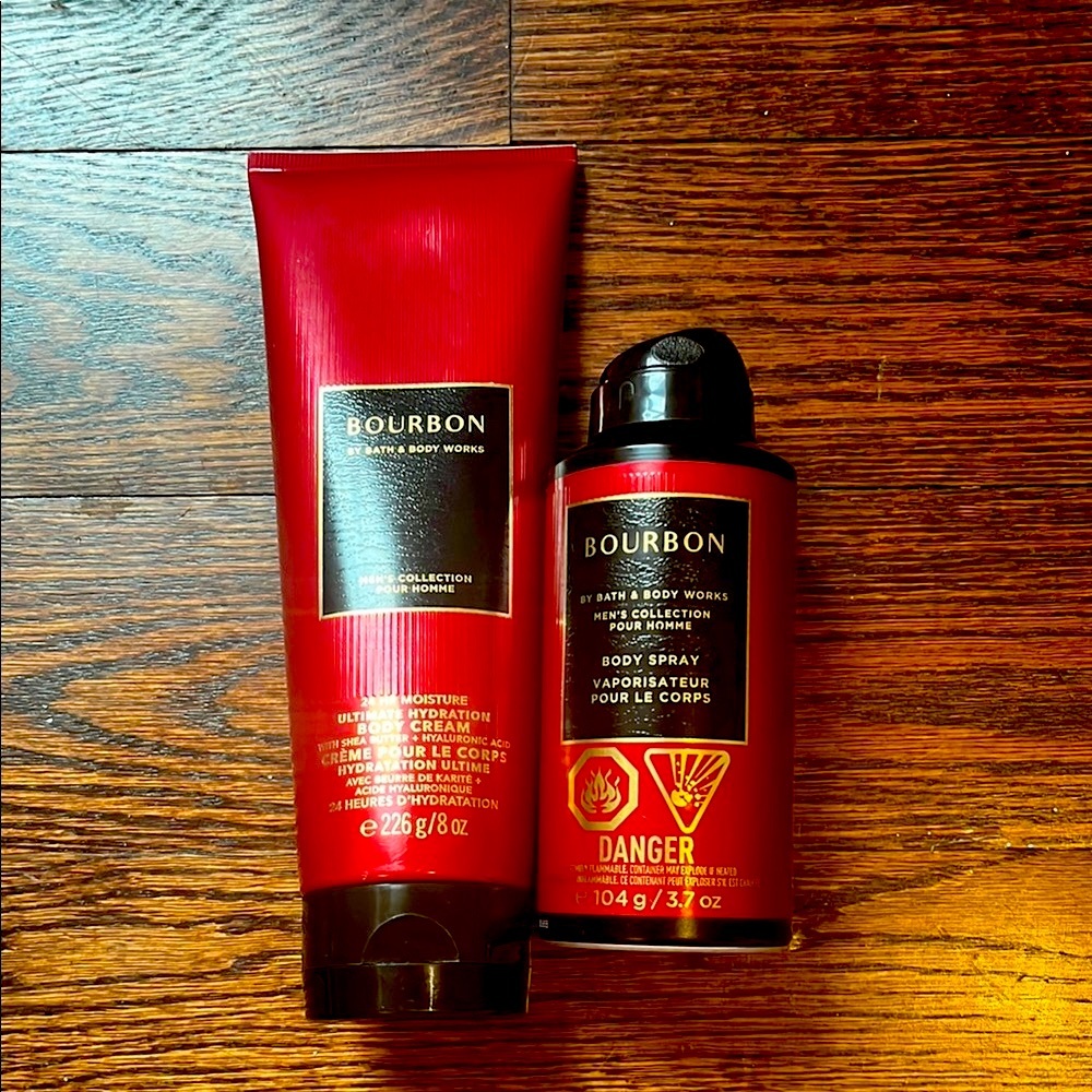 Bath & Body Works Red and Black Moisturizer Set